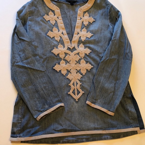 J Crew denim embroidered tunic - Picture 5 of 5